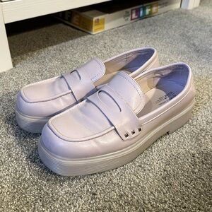 Pastel purple loafers